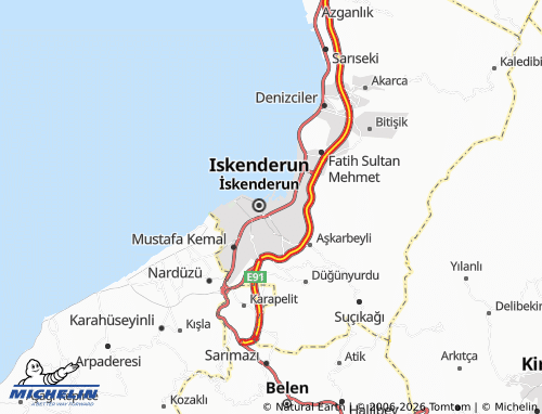 MICHELIN-Landkarte Çay - ViaMichelin