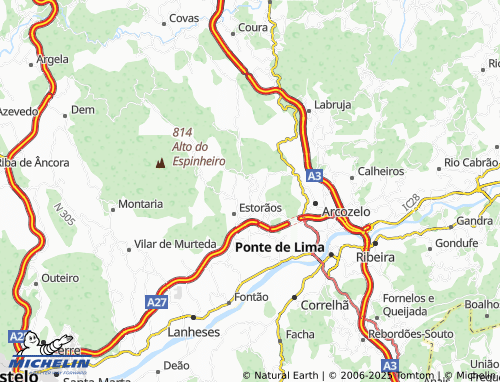 Carte MICHELIN Calvário - ViaMichelin