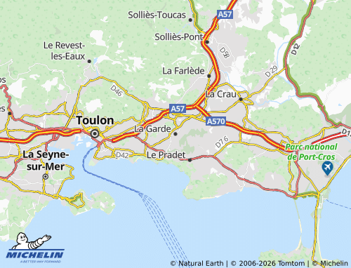 Carte MICHELIN La Garde - ViaMichelin