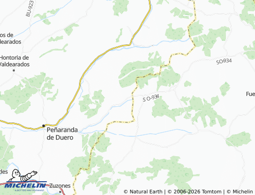 MICHELIN Brazacorta map - ViaMichelin
