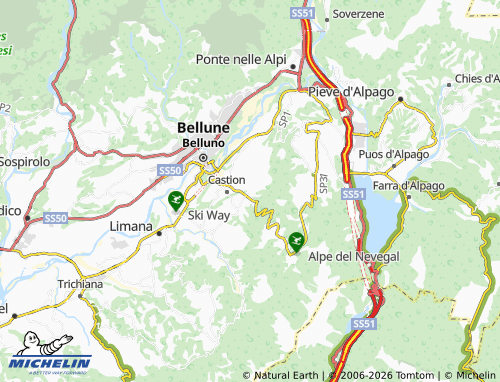 Mapa MICHELIN Caleipo-Sossai - ViaMichelin