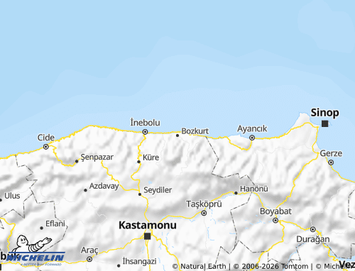 MICHELIN Bozkurt map - ViaMichelin