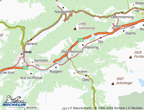 MICHELIN Ötztal-Bahnhof map - ViaMichelin