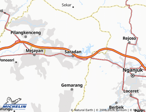 MICHELIN-Landkarte Saradan - ViaMichelin