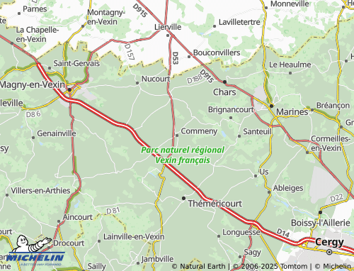 Carte MICHELIN Commeny - ViaMichelin