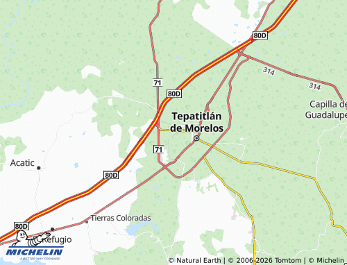 MICHELIN-Landkarte Bosques de la Gloria - ViaMichelin