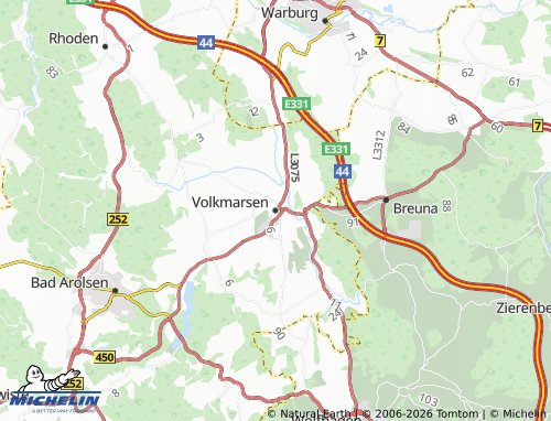 MICHELIN Volkmarsen map - ViaMichelin