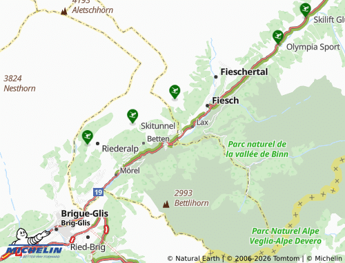 MICHELIN-Landkarte Martisberg - ViaMichelin
