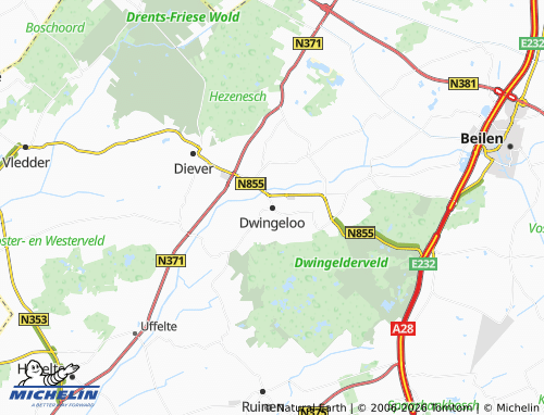 MICHELIN Dwingeloo map - ViaMichelin
