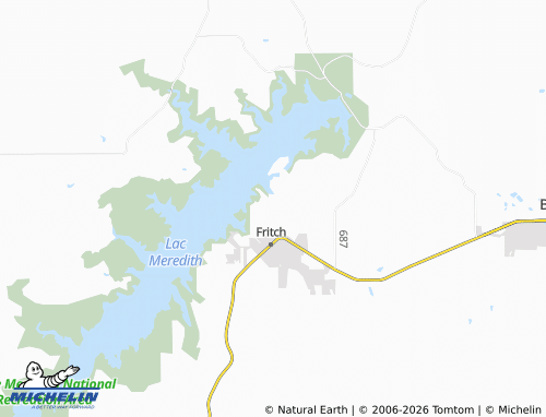 Mappa MICHELIN Lake Meredith Estates - ViaMichelin