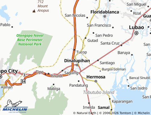 MICHELIN Bayan-Bayanan map - ViaMichelin