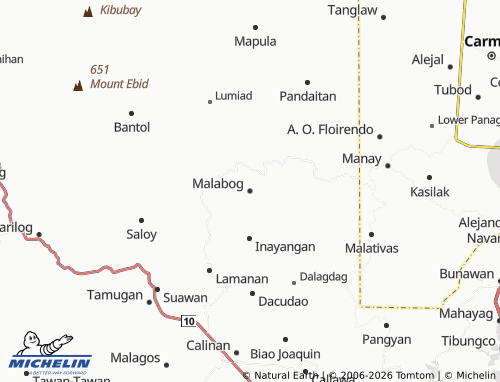 MICHELIN Malabog map - ViaMichelin