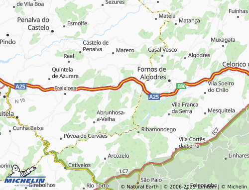 Carte MICHELIN Torre de Tavares - ViaMichelin