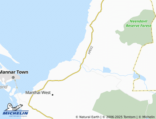 MICHELIN Vidathaltheevu Central map - ViaMichelin