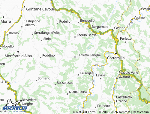 Mapa MICHELIN Cerretto Langhe - ViaMichelin
