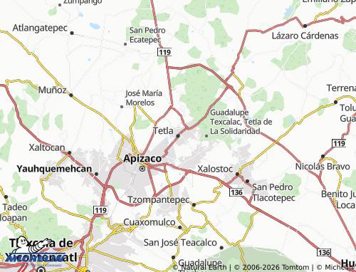 MICHELIN Tetla map - ViaMichelin