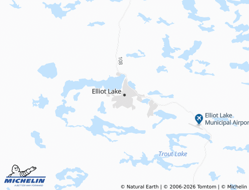 Carte MICHELIN Elliot Lake - ViaMichelin