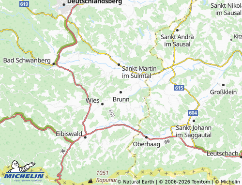 MICHELIN-Landkarte Brunn - ViaMichelin