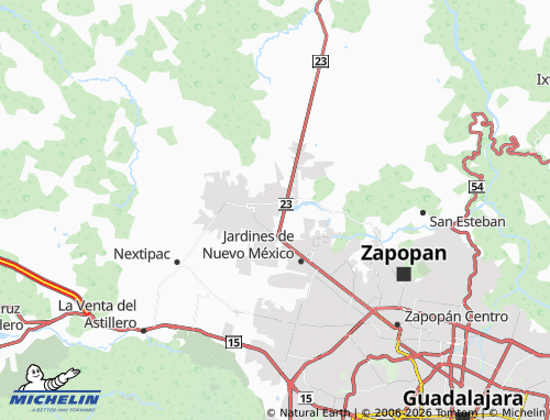Mapa MICHELIN Parques de Tesistán III - ViaMichelin