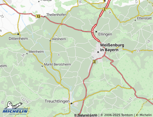 MICHELIN Holzingen map - ViaMichelin