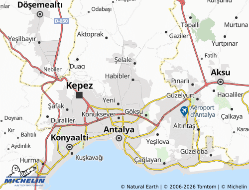Mappa MICHELIN Sütçüler - ViaMichelin