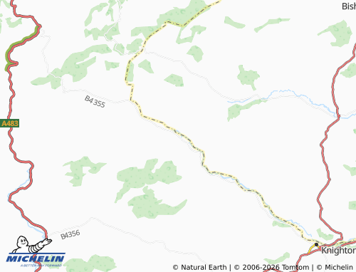 MICHELIN Beguildy map - ViaMichelin