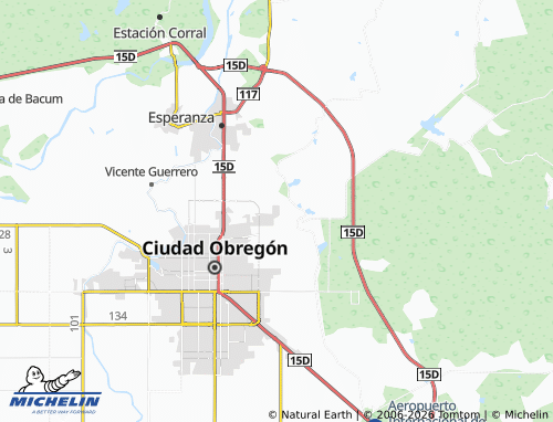 Mapa MICHELIN Pioneros de Cajeme - ViaMichelin