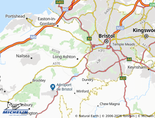 MICHELIN Long Ashton map - ViaMichelin