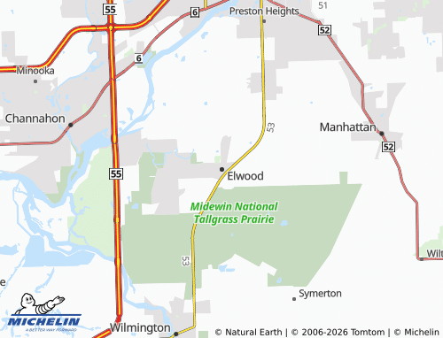 Mappa MICHELIN Elwood - ViaMichelin