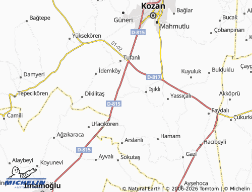 MICHELIN Çukurören map - ViaMichelin
