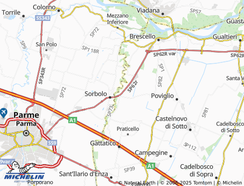 Mappa MICHELIN Sorbolo a Levante - ViaMichelin