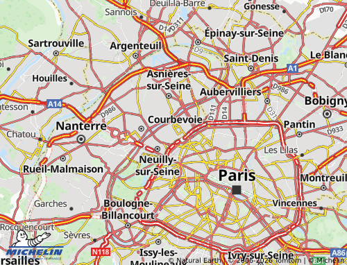 MICHELIN Levallois-Perret map - ViaMichelin