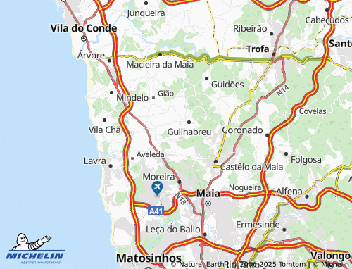 MICHELIN Mosteiró map - ViaMichelin