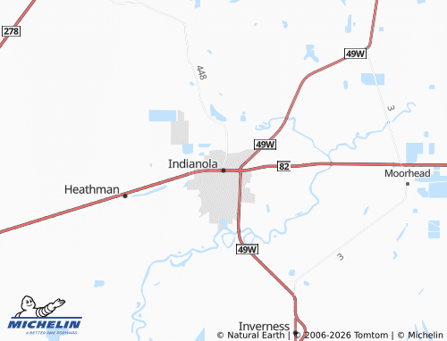 Mapa MICHELIN Indianola - ViaMichelin