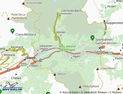 Mapa MICHELIN Leuk - ViaMichelin