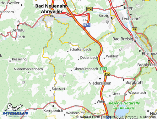 MICHELIN-Landkarte Dedenbach - ViaMichelin