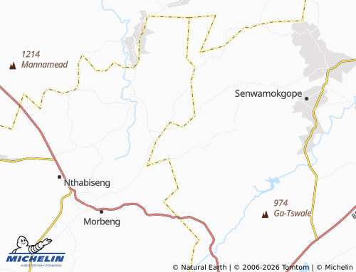 MICHELIN-Landkarte Thakgalane 2 - ViaMichelin