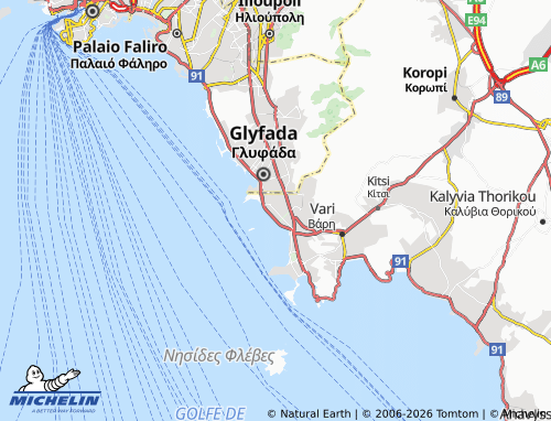 Mapa MICHELIN Voula - ViaMichelin