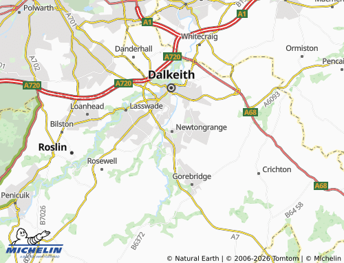 Carte MICHELIN Newtongrange - ViaMichelin