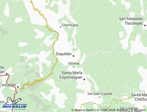 Mapa MICHELIN Zoquitlán - ViaMichelin