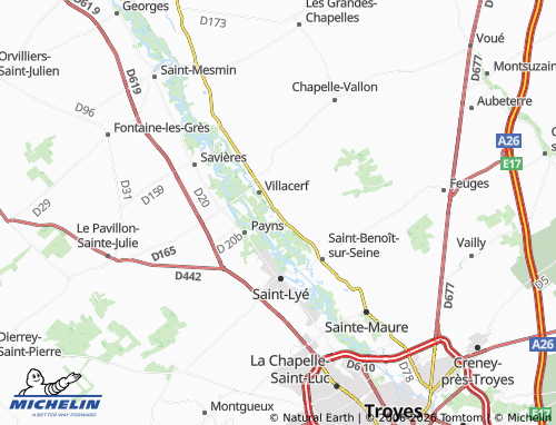 Mapa MICHELIN Mergey - ViaMichelin