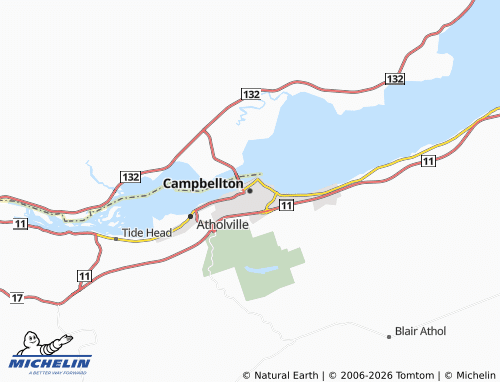 Mapa MICHELIN Campbellton - ViaMichelin