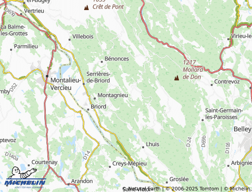 MICHELIN Chosas map - ViaMichelin