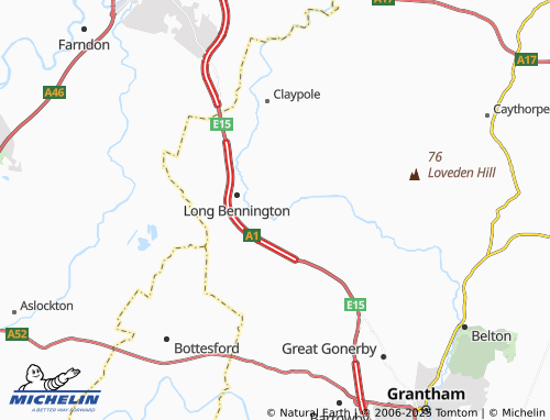 MICHELIN-Landkarte Westborough and Dry Doddington - ViaMichelin