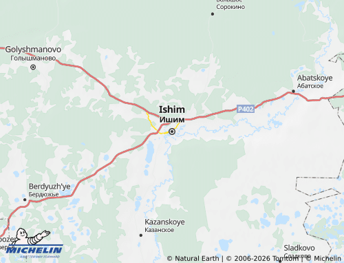 Mappa MICHELIN Ishim - ViaMichelin