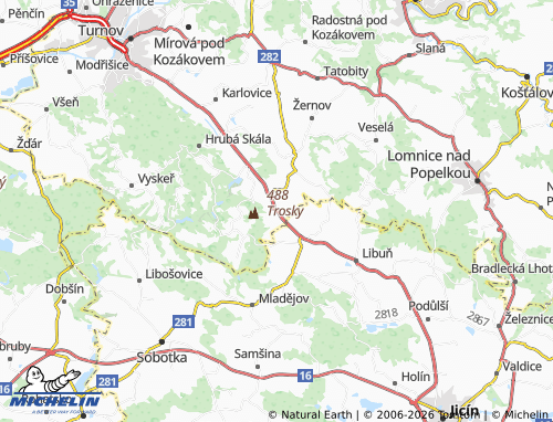 Kaart MICHELIN Ktová - ViaMichelin