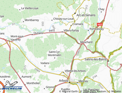 MICHELIN Villeneuve-d'Aval map - ViaMichelin