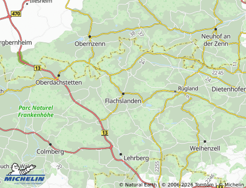 MICHELIN Flachslanden map - ViaMichelin