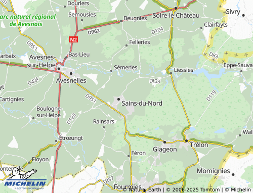 MICHELIN Le Petit Ramousies map - ViaMichelin