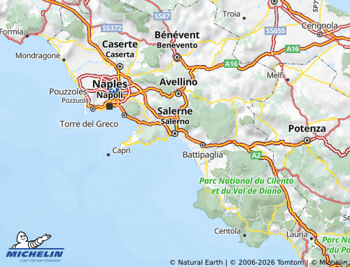 Kaart MICHELIN Salerno - ViaMichelin